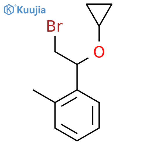 1-(2-bromo-1-cyclopropoxyethyl)-2-methylbenzene structure