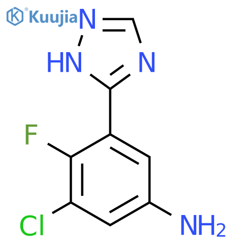 3-chloro-4-fluoro-5-(1H-1,2,4-triazol-3-yl)aniline structure
