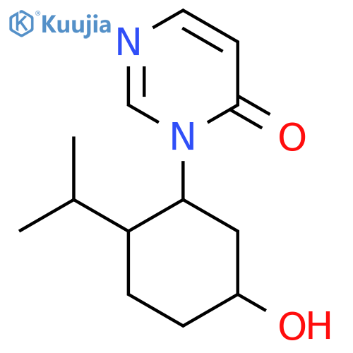 3-[5-Hydroxy-2-(propan-2-yl)cyclohexyl]-3,4-dihydropyrimidin-4-one structure