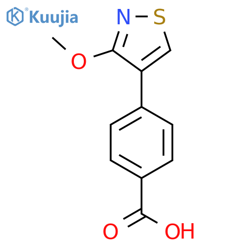 4-(3-Methoxy-1,2-thiazol-4-yl)benzoic acid structure