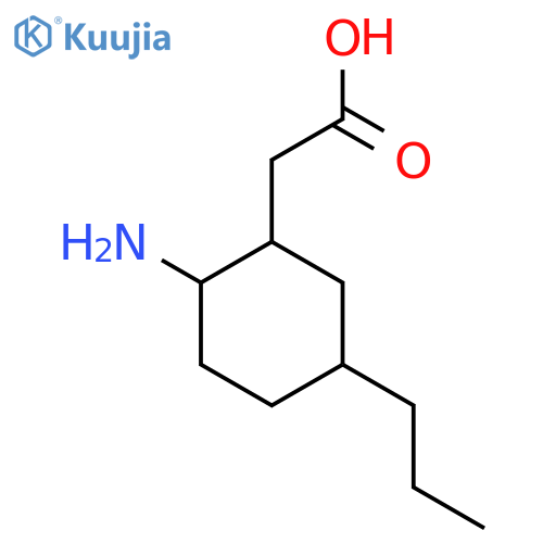 2-(2-Amino-5-propylcyclohexyl)acetic acid structure