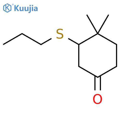 4,4-Dimethyl-3-(propylsulfanyl)cyclohexan-1-one structure