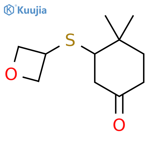 4,4-Dimethyl-3-(oxetan-3-ylsulfanyl)cyclohexan-1-one structure