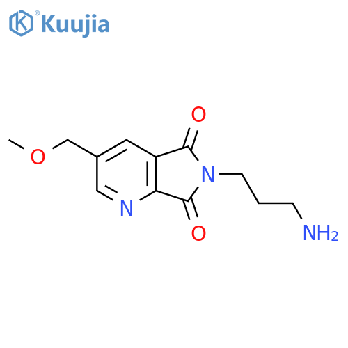 6-(3-aminopropyl)-3-(methoxymethyl)-5H,6H,7H-pyrrolo3,4-bpyridine-5,7-dione structure