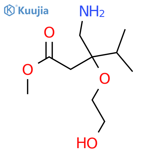 methyl 3-(aminomethyl)-3-(2-hydroxyethoxy)-4-methylpentanoate structure