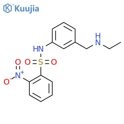 N-{3-[(ethylamino)methyl]phenyl}-2-nitrobenzene-1-sulfonamide structure