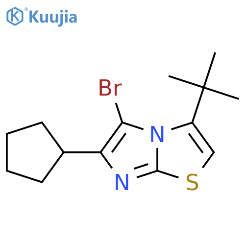 5-bromo-3-tert-butyl-6-cyclopentylimidazo2,1-b1,3thiazole structure