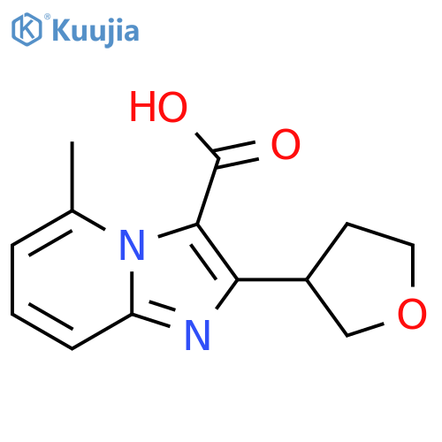 5-methyl-2-(oxolan-3-yl)imidazo1,2-apyridine-3-carboxylic acid structure