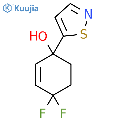 4,4-Difluoro-1-(1,2-thiazol-5-yl)cyclohex-2-en-1-ol structure