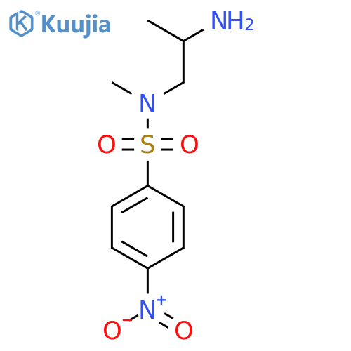 N-(2-aminopropyl)-N-methyl-4-nitrobenzene-1-sulfonamide structure