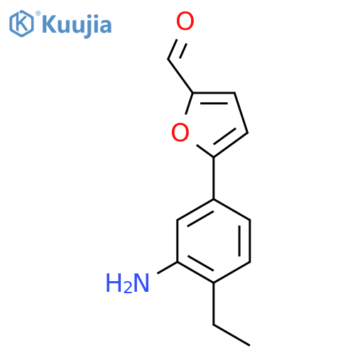 5-(3-amino-4-ethylphenyl)furan-2-carbaldehyde structure
