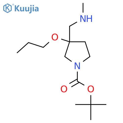 tert-butyl 3-(methylamino)methyl-3-propoxypyrrolidine-1-carboxylate structure