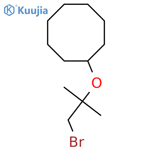 (1-bromo-2-methylpropan-2-yl)oxycyclooctane structure