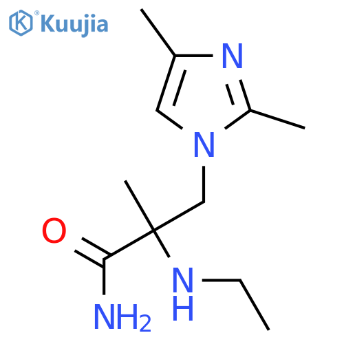 3-(2,4-dimethyl-1H-imidazol-1-yl)-2-(ethylamino)-2-methylpropanamide structure