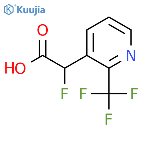 2-fluoro-2-2-(trifluoromethyl)pyridin-3-ylacetic acid structure