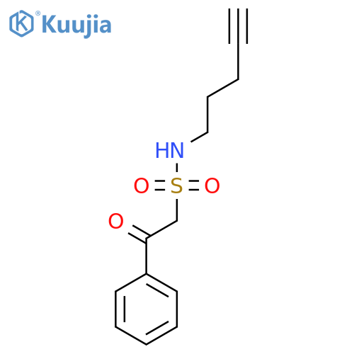 2-oxo-N-(pent-4-yn-1-yl)-2-phenylethane-1-sulfonamide structure