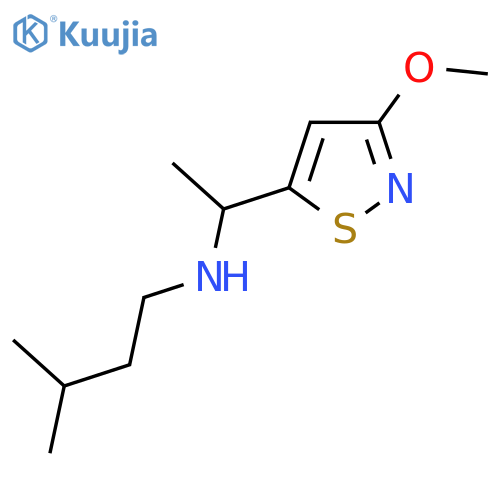1-(3-methoxy-1,2-thiazol-5-yl)ethyl(3-methylbutyl)amine structure