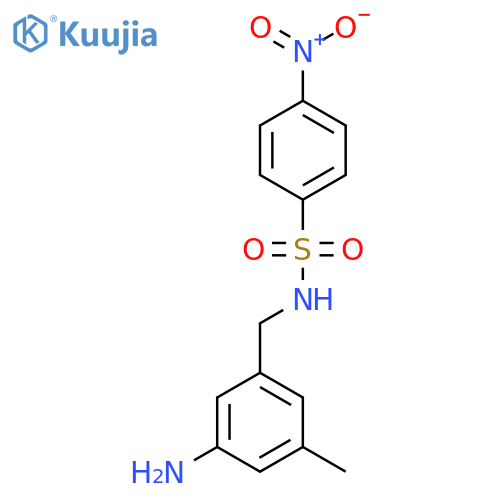 N-[(3-amino-5-methylphenyl)methyl]-4-nitrobenzene-1-sulfonamide structure