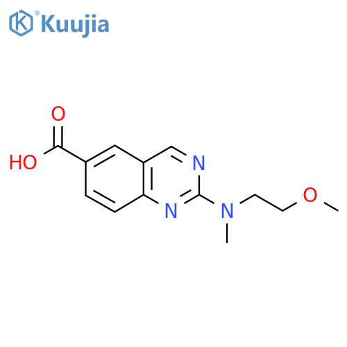 2-(2-methoxyethyl)(methyl)aminoquinazoline-6-carboxylic acid structure