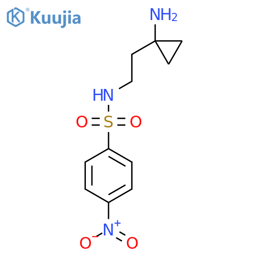 N-2-(1-aminocyclopropyl)ethyl-4-nitrobenzene-1-sulfonamide structure