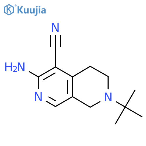 3-Amino-7-tert-butyl-5,6,7,8-tetrahydro-2,7-naphthyridine-4-carbonitrile structure