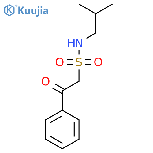 N-(2-methylpropyl)-2-oxo-2-phenylethane-1-sulfonamide structure