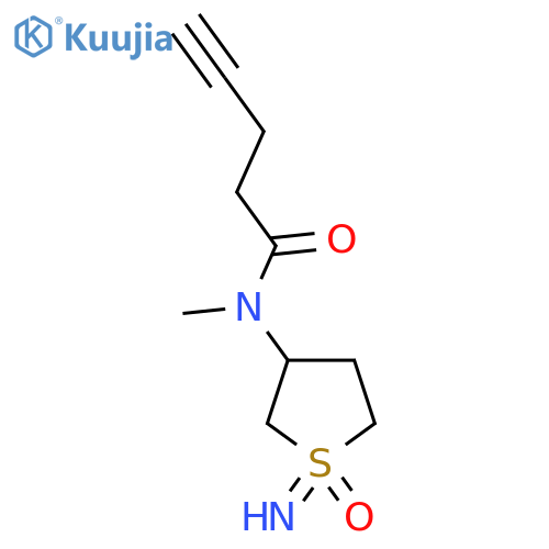 N-(1-imino-1-oxo-1lambda6-thiolan-3-yl)-N-methylpent-4-ynamide structure