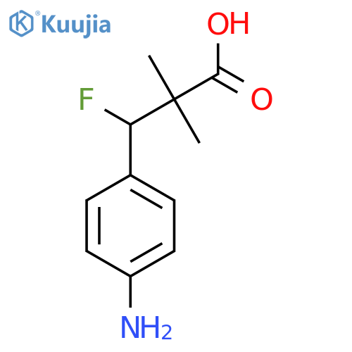 3-(4-Aminophenyl)-3-fluoro-2,2-dimethylpropanoic acid structure