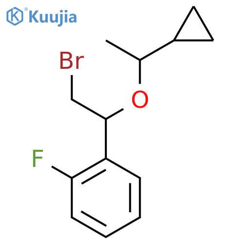 1-2-bromo-1-(1-cyclopropylethoxy)ethyl-2-fluorobenzene structure