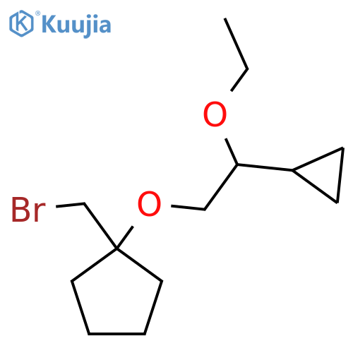 1-(bromomethyl)-1-(2-cyclopropyl-2-ethoxyethoxy)cyclopentane structure
