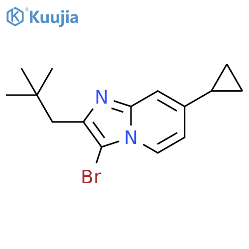 3-bromo-7-cyclopropyl-2-(2,2-dimethylpropyl)imidazo1,2-apyridine structure