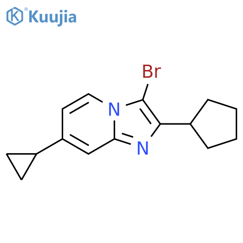 3-bromo-2-cyclopentyl-7-cyclopropylimidazo1,2-apyridine structure