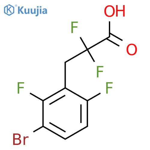 3-(3-bromo-2,6-difluorophenyl)-2,2-difluoropropanoic acid structure
