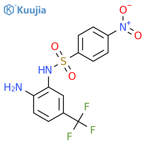 N-[2-amino-5-(trifluoromethyl)phenyl]-4-nitrobenzene-1-sulfonamide structure