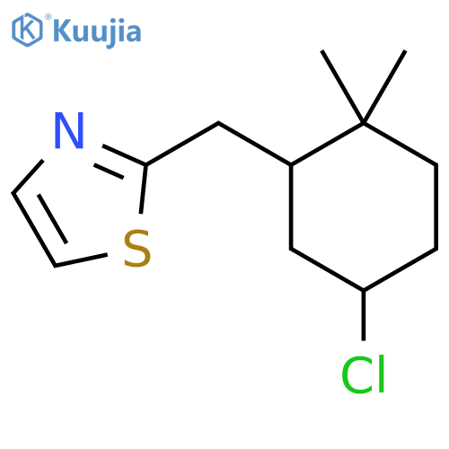 2-[(5-Chloro-2,2-dimethylcyclohexyl)methyl]-1,3-thiazole structure