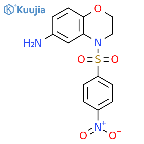 4-(4-nitrobenzenesulfonyl)-3,4-dihydro-2H-1,4-benzoxazin-6-amine structure
