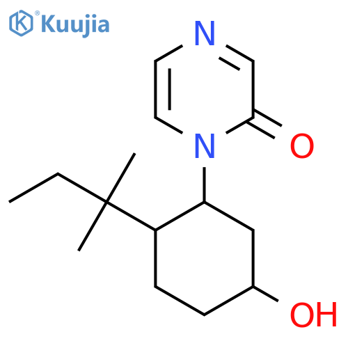 1-[5-Hydroxy-2-(2-methylbutan-2-yl)cyclohexyl]-1,2-dihydropyrazin-2-one structure