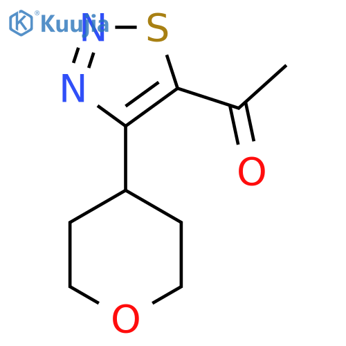 1-4-(oxan-4-yl)-1,2,3-thiadiazol-5-ylethan-1-one structure