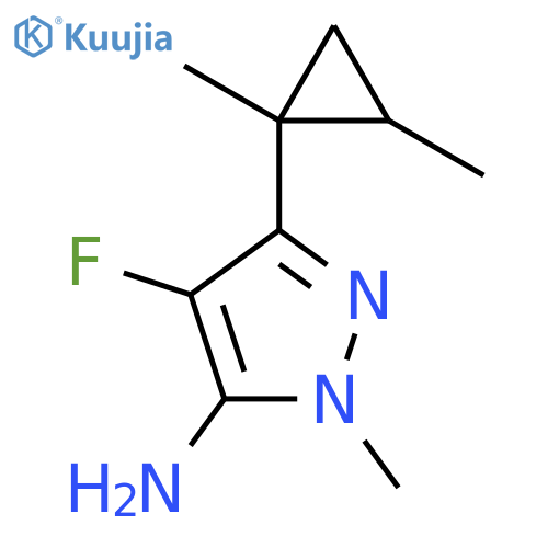 3-(1,2-dimethylcyclopropyl)-4-fluoro-1-methyl-1H-pyrazol-5-amine structure