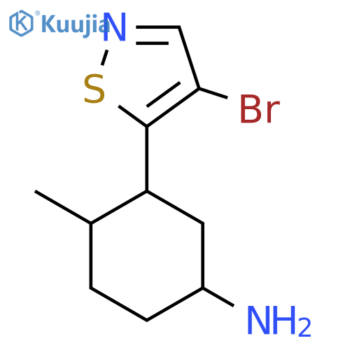 3-(4-Bromo-1,2-thiazol-5-yl)-4-methylcyclohexan-1-amine structure