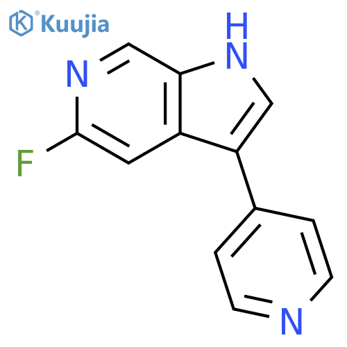 1H-Pyrrolo[2,3-c]pyridine, 5-fluoro-3-(4-pyridinyl)- structure