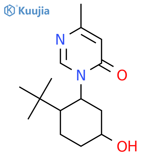 3-(2-Tert-butyl-5-hydroxycyclohexyl)-6-methyl-3,4-dihydropyrimidin-4-one structure