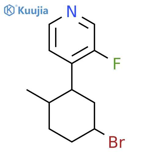 4-(5-Bromo-2-methylcyclohexyl)-3-fluoropyridine structure