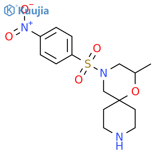 2-Methyl-4-(4-nitrobenzenesulfonyl)-1-oxa-4,9-diazaspiro[5.5]undecane structure