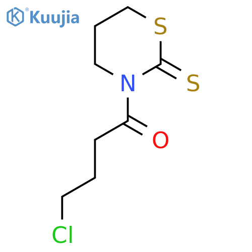 4-chloro-1-(2-sulfanylidene-1,3-thiazinan-3-yl)butan-1-one structure