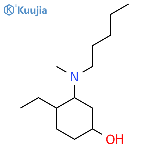 4-Ethyl-3-[methyl(pentyl)amino]cyclohexan-1-ol structure