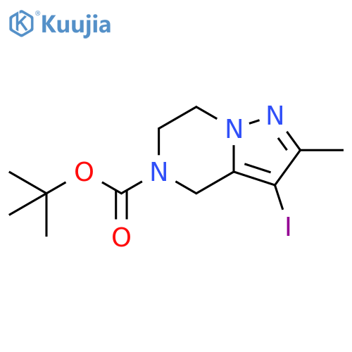 tert-butyl 3-iodo-2-methyl-4H,5H,6H,7H-pyrazolo[1,5-a]pyrazine-5-carboxylate structure