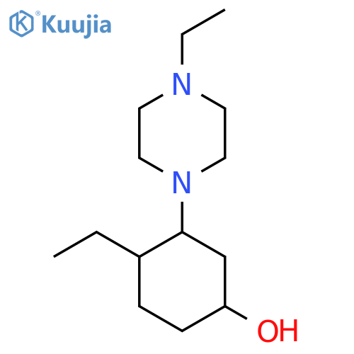 4-Ethyl-3-(4-ethylpiperazin-1-yl)cyclohexan-1-ol structure