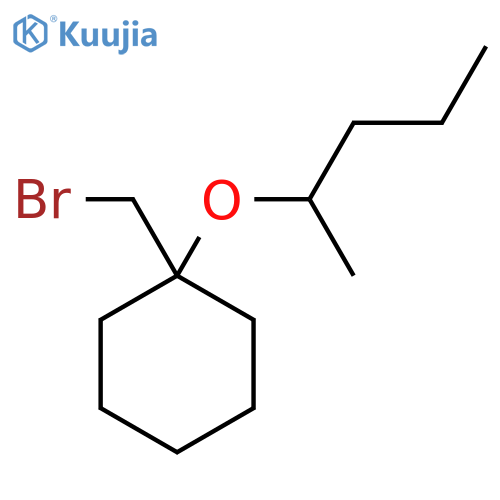 1-(bromomethyl)-1-(pentan-2-yloxy)cyclohexane structure