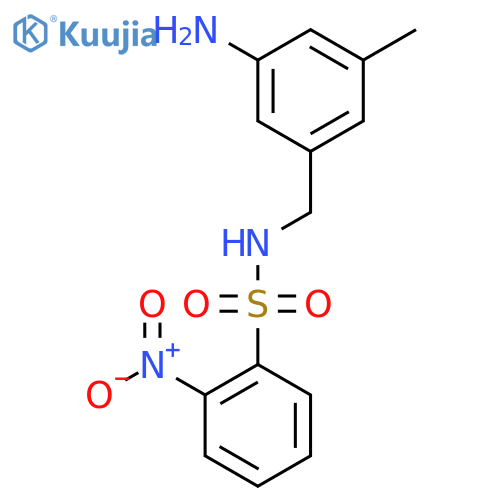 N-[(3-amino-5-methylphenyl)methyl]-2-nitrobenzene-1-sulfonamide structure